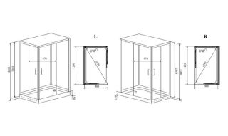 Душевая кабина Timo Premium Helma H-520R 120x90см